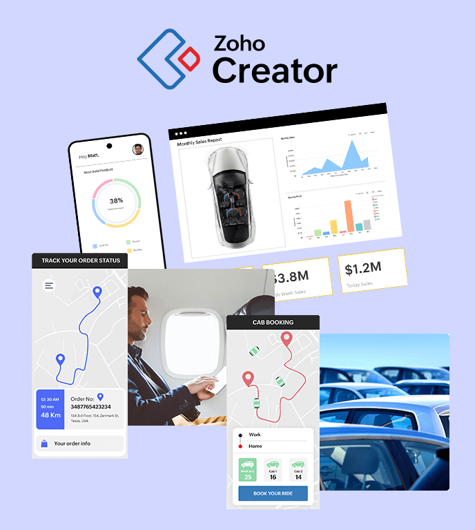 Image presenting Zoho Creator App Possibilities for custom applications