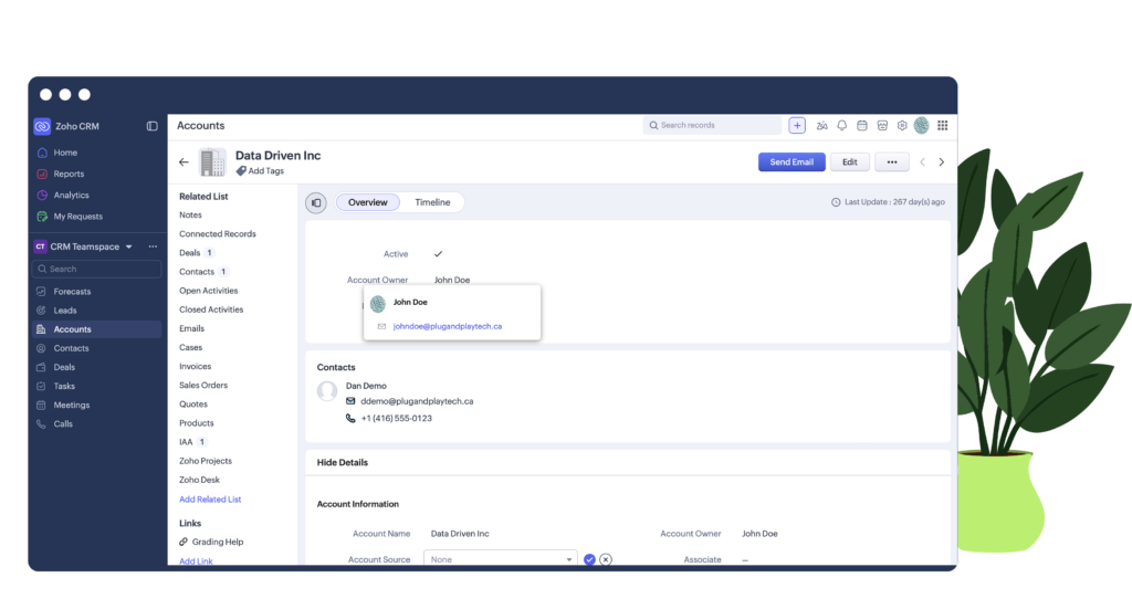 Image displaying record ownership in crm